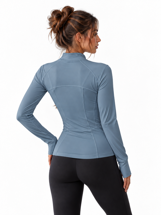 Veste de Sport Bleu Acier Femme - Pilates