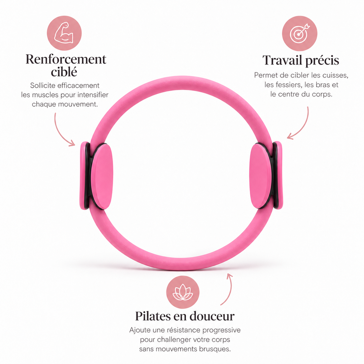 Anneau de Pilates Rose