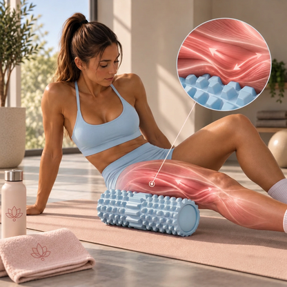 Rouleau de Massage Bleu 45 cm