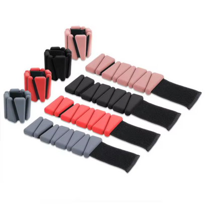 Bracelets Lestés Ajustables 450 g – Silicone pour Pilates & Fitness