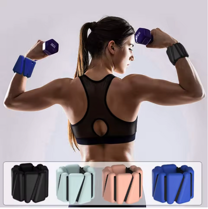 Bracelets Lestés Ajustables 450 g – Silicone pour Pilates & Fitness