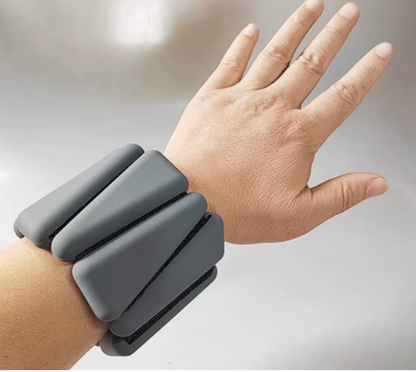 Bracelets Lestés Ajustables 450 g – Silicone pour Pilates & Fitness