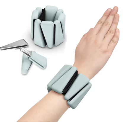 Bracelets Lestés Ajustables 450 g – Silicone pour Pilates & Fitness