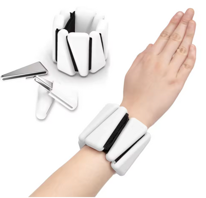 Bracelets Lestés Ajustables 450 g – Silicone pour Pilates & Fitness