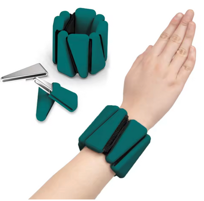 Bracelets Lestés Ajustables 450 g – Silicone pour Pilates & Fitness