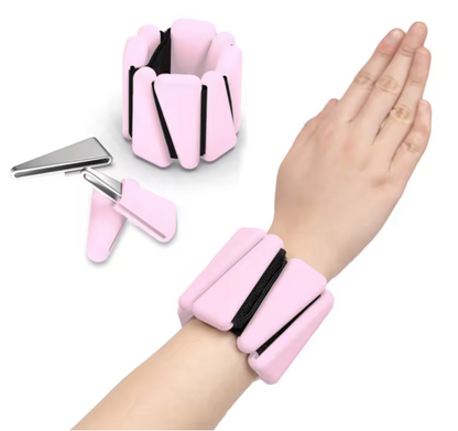Bracelets Lestés Ajustables 450 g – Silicone pour Pilates & Fitness