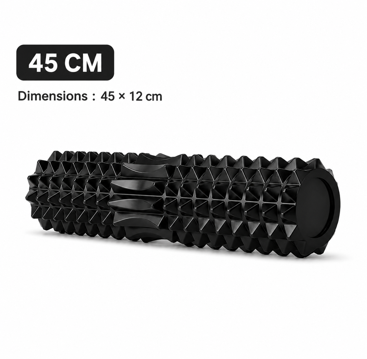Rouleau de Massage Haute Densité 45 cm – Yoga, Pilates & Fitness
