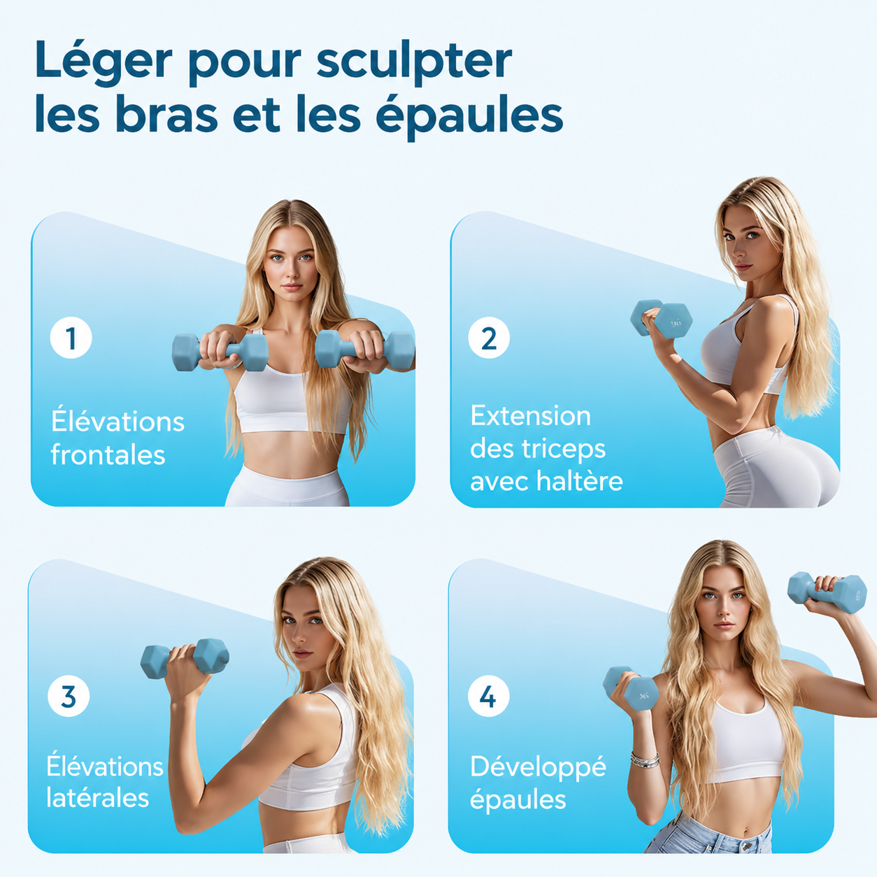 Haltères Hexagonaux en Fonte Trempée – Paire de 1 kg, 2 kg ou 3 kg pour Fitness, Pilates & Renforcement Musculaire