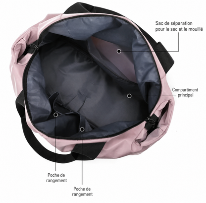 Sac Pilates & Yoga Étanche – Grande Capacité Fitness & Pilates