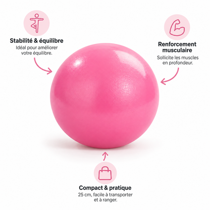 Ballon Pilates 25 cm – Yoga & Équilibre