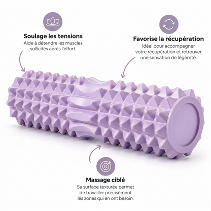 Rouleau de Massage Violet 45 cm