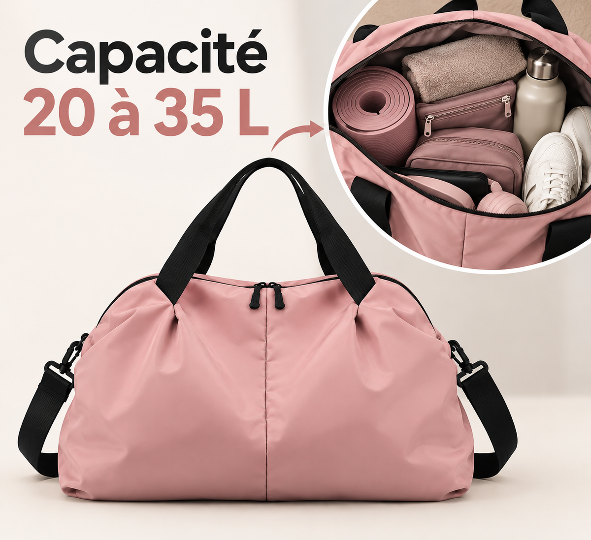 Sac de sport Pilates Violet Étanche